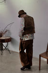 AVIVA JIFEI XUE single-breasted vest commonplace brand collection store AJX-SO-SBCV-BRM-BBZ mottled brown PAJX3